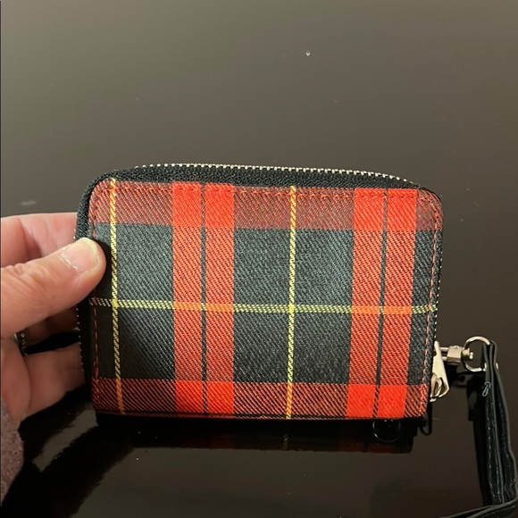 Plaid Red and Black Wallet - Picture 3 of 5
